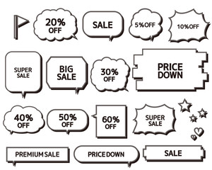 バナー　ふきだし　ベクター　セール