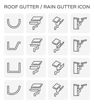 roof gutter icon