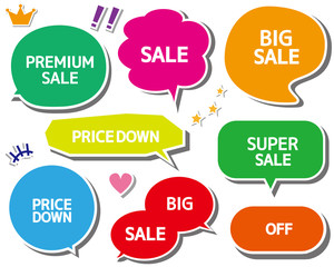 バナー　ふきだし　ベクター　セール