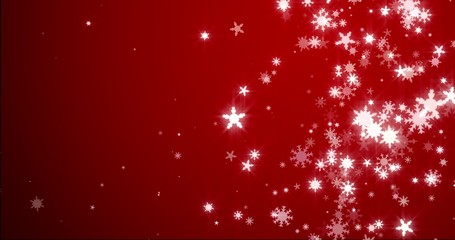 Obraz na płótnie Canvas Christmas blue background with snowflakes - falling snow