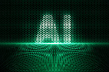 Creative green ai background
