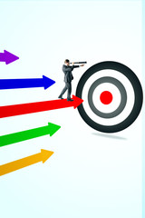 Aim, research and success concept