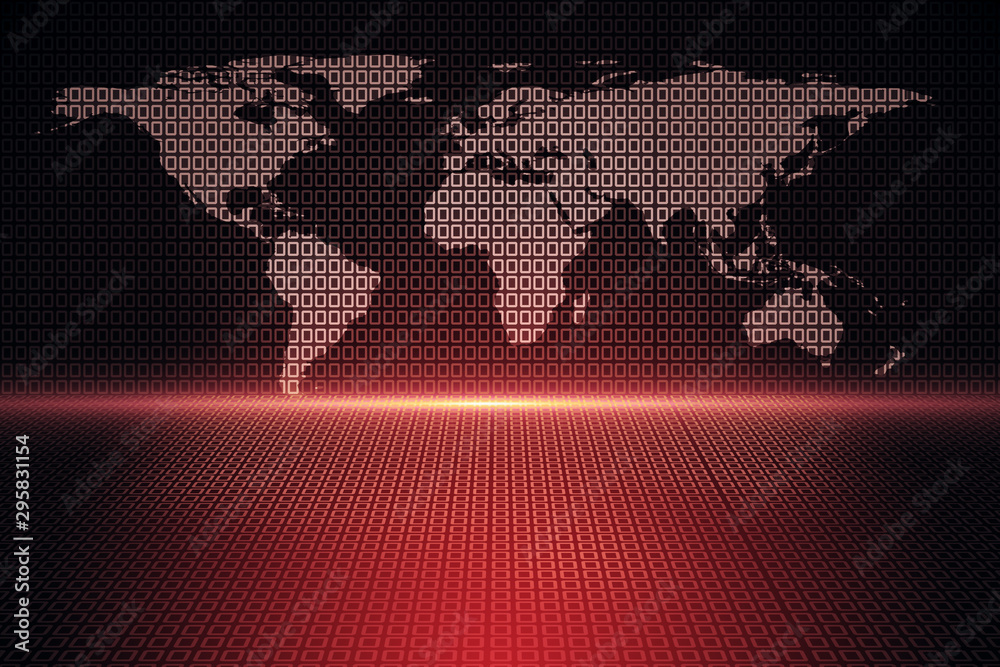 Poster interactive and global data concept