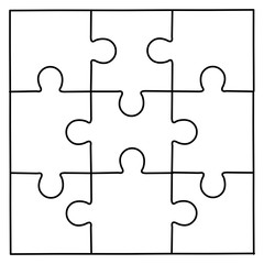 Puzzle template vector background