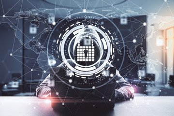 Hacking and protection concept