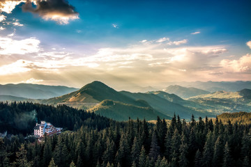 The Carpathians Rarau Mountains Pietrele Doamnei Romania landscape springtime clouds sunset beautiful view 