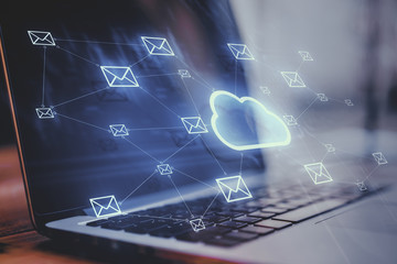 Cloud computing and communication concept