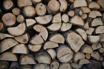 Firewood for the winter, background