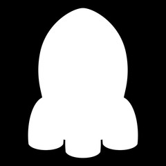 Silhouette rocket space ship