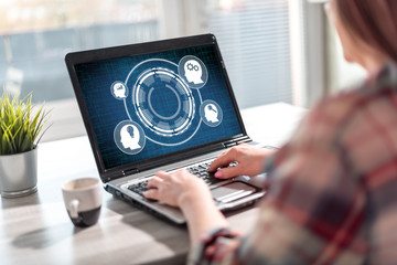 Process improvement concept on a laptop screen