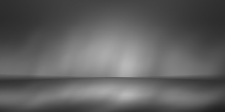 Dark black studio room with spotlight backdrop wallpaper, blank perspective