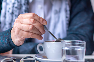 Hot coffee and fresh water, perfect beginning of the day