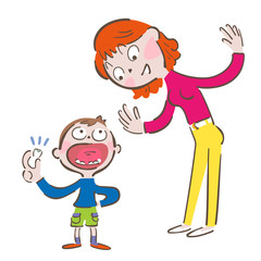 乳歯が抜けたよ！　イラスト