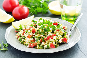 Taboulet salad with bulgur. Eastern cuisine.