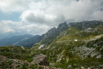 Fototapeta na wymiar Mountain scenery in Slovenia - Mangart