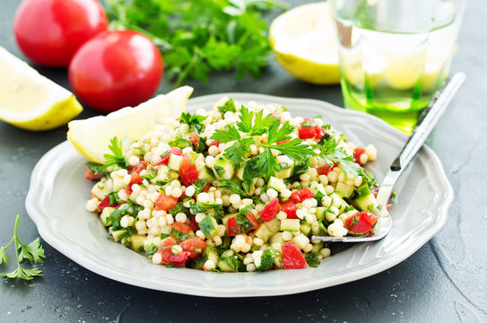 Taboulet salad with bulgur. Eastern cuisine.