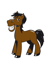 Pony Pferd spass baby M&auml;dchen jungs s&uuml;ss lieb springen spielen freuen frech l&auml;cheln z&auml;hne 3c