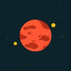 Orange Custom Planet.The new planet we found in other galaxy.