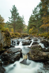 watefalls in glen clova, cairngorms, highlands, scotland, uk