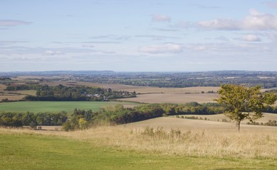 Fototapeta na wymiar View over Dunstable Downs in the Chiltern Hills England