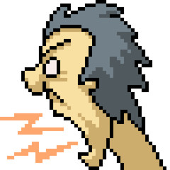 Fototapeta premium vector pixel art angry man