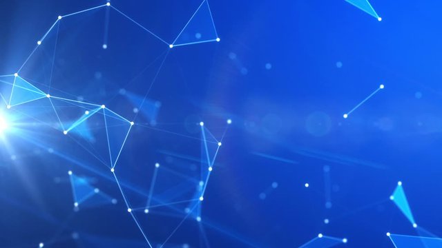 blue tech particles background business