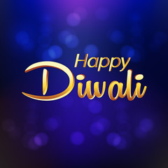 Obraz na płótnie Canvas Happy Diwali Hindu festival of lights. Diwali holiday greeting card with lights.