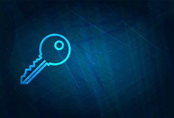 Key icon futuristic digital abstract blue background