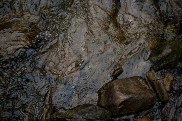 Texture of flowing water. Background image of a mountain river