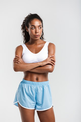 Fototapeta premium Full length of an attractive healthy african sportswoman