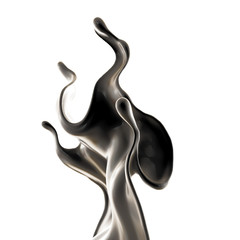 Splash fluid. 3d illustration, 3d rendering.