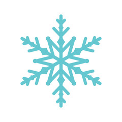 Snowflake for Christmas and winter decoration vector icon. Snowflake ornament symbol.
