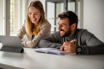 Creative team working at the office	