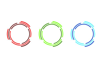 circle concepts with three color option ready to use