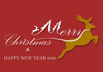 Merry Christmas vector text Calligraphic Lettering design card template.Calligraphy Font style Banner.