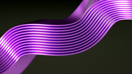 Golden wave background. 3d illustration, 3d rendering.