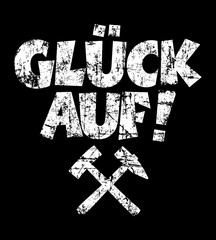 Glück auf! Schlägel und Eisen (Vintage/Weiß)