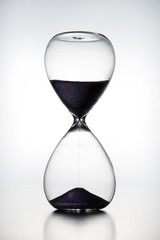 Hourglass on white background.