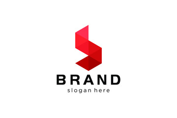 colored geometric logos ready to use, flat color concepts, modern logo template