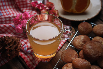 A cup of hot herbal tea