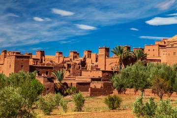 Fototapeta premium Kasbah Ait Ben Haddou in the Atlas Mountains.