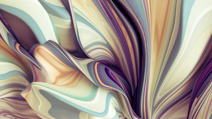 Bright background with a volumetric pattern and print. 3d illustration, 3d rendering.