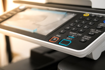 White Multi function color laser printer