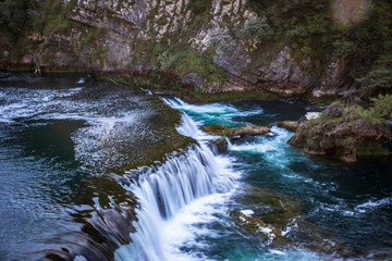 Naklejka na ściany i meble Waterfall Strbacki Buk on Una river in Bosnia and Herzegovina near the Croatian border