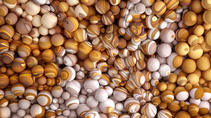 Bright background with a volumetric pattern and print. 3d illustration, 3d rendering.