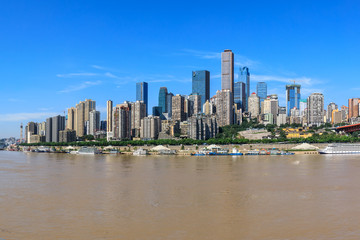 Obraz premium Nowoczesna panorama metropolii, Chongqing, Chiny.