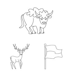 Vector illustration of national and culture sign. Collection of national and europe vector icon for stock.