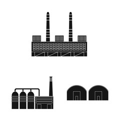 Isolated object of architecture and technology sign. Set of architecture and building vector icon for stock.