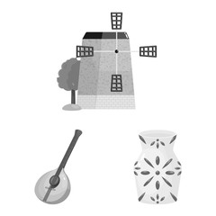 Vector design of and traditional icon. Set of and historic stock symbol for web.