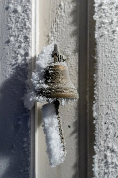 Old frozen doorbell